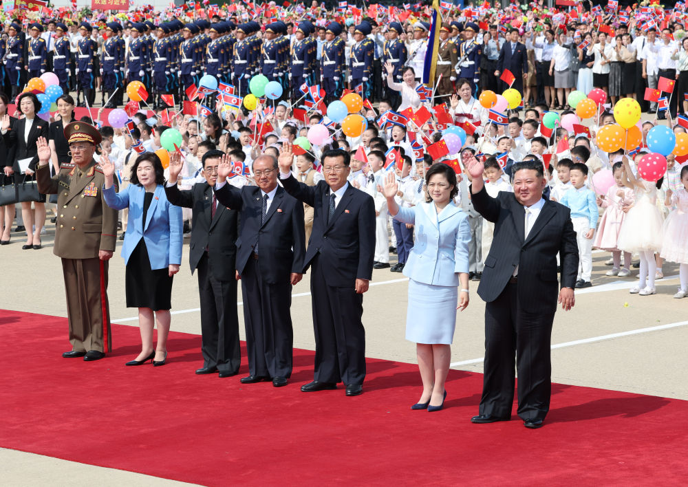 高清大图丨金正恩为习近平举行欢送仪式